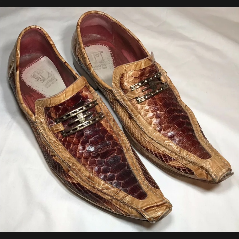 Jo Ghost snakeskin italian leather loafers